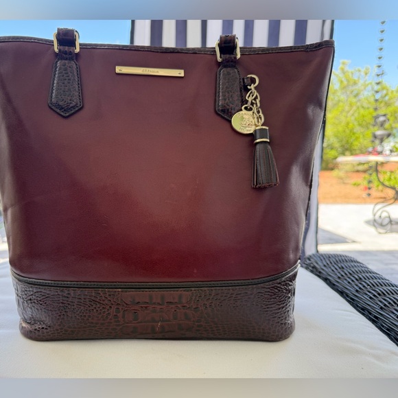Brahmin Handbags - Brahmin Asher Tote Malbec Medium Embossed Croc Trim